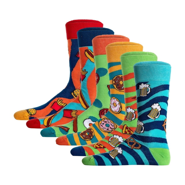 Calcetines para Hombres United Oddsocks, Paquete de 6 Calcetines - Medias, Lema Tasty Toes 39-46