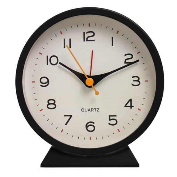 MOQIN Vintage Retro Analog Alarm Clock, Retro Large Silent Sweep Modern Decoration Brief Home Bedroom 8inch 20cm Quartz Clock Round Wall Clock, Gift Clock