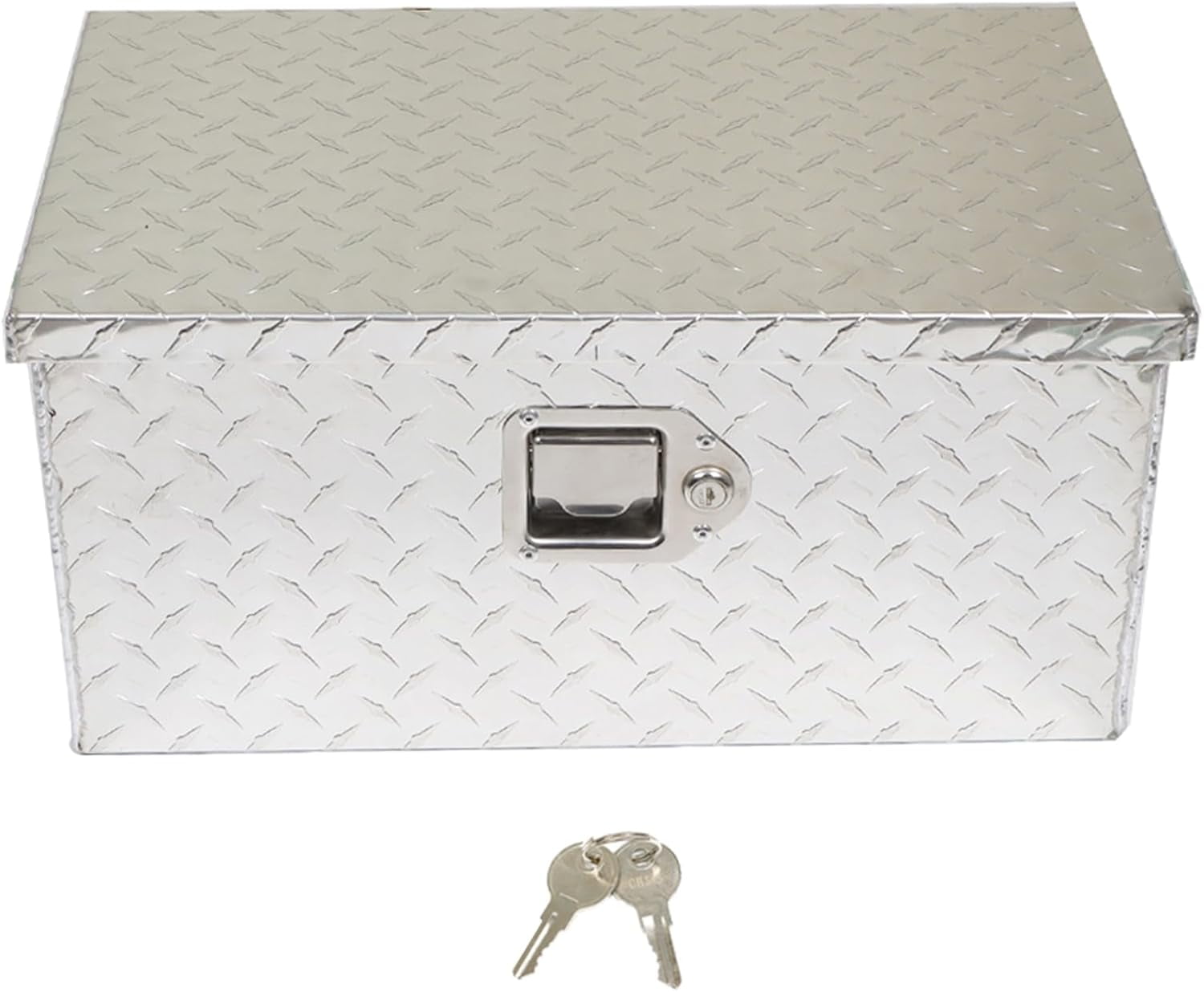 Labwork 20 Inch Heavy Duty Aluminum Diamond Plate Tool Box Silver Replacement for Pick Up Truck RV Trailer with Lock & 2 Keys