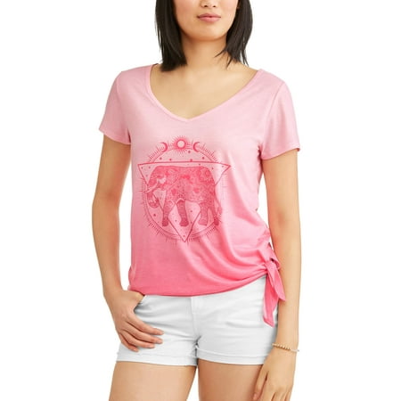Junior Snowboard Clothing - Juniors' Graphic Open Back w/ Side Tie Short Sleeve T-Shirt