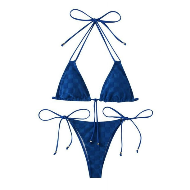 SDNall Womens Sexy Solid Color Swimwear Two-piece Slim Swimsuit