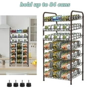 7-tier Adjustable Can Holder for Kitchen Pantry Cabinet Organizer, Brown