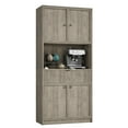 thumbnail image 2 of Danolapsi 70" Tall Pantry Cabinet, Kitchen Hutch Storage Cabinet with Countertop for Microwave, Fluted Pantry Storage Cabinets with Drawer, Freestanding Cupboard for Dining Room, Living Room, 2 of 8