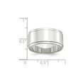 thumbnail image 3 of 14KW 10mm Flat with Step Edge Band Size 11 in 14k White Gold, 3 of 3