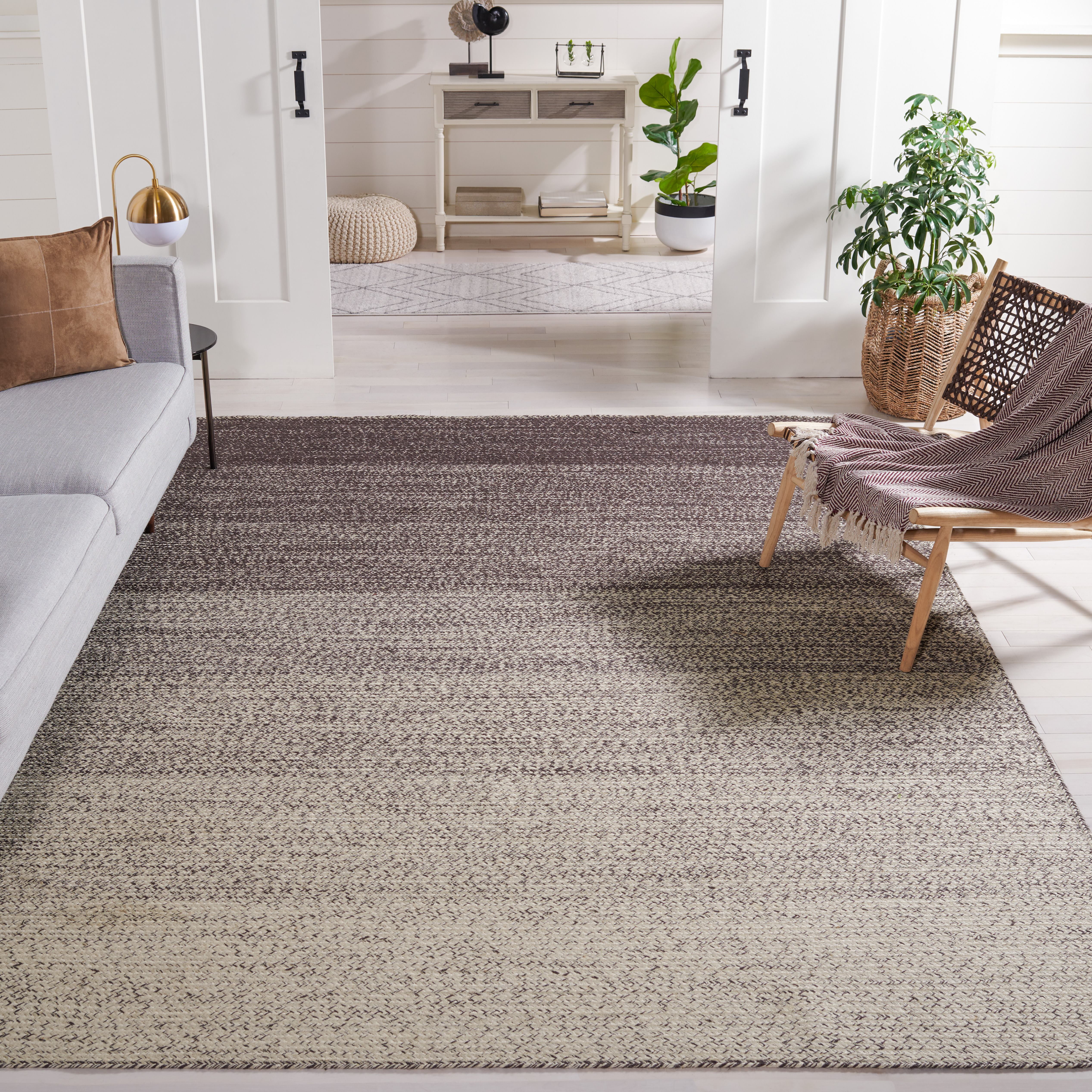 SAFAVIEH Natural Fiber Arda Gradient Area Rug, Natural/Brown, 8' x 10'