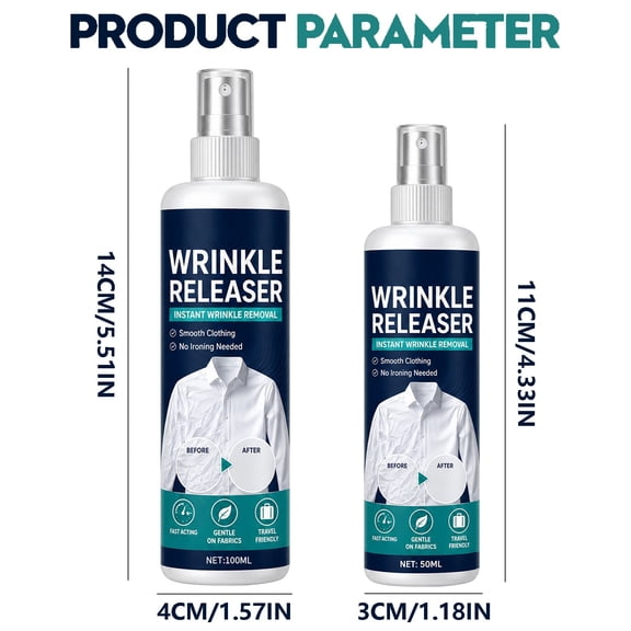 Xyadri Wrinkle Releaser Spray 50/100ml Instant Crease Remover Travel Size Static Free