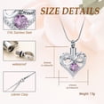 thumbnail image 2 of Infinity Birthstone Cremation Urn Necklace for Ashes Heart Ash Necklace for Women Memorial Cremation Jewelry Ash Holder, 2 of 3