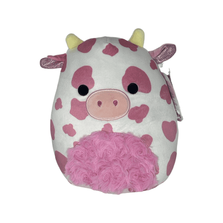 Squishmallows Evangelica Valentines Pink Cow Hearts 8"