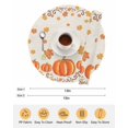 thumbnail image 6 of 15 Inch Round Placemats Set of 6, Fall Orange Non Slip Heat Insulation PP Table Mats, Thanksgiving Autumn Watercolor Pumpkin Washable Place Mats for Kitchen Dining Party Table Decor, 6 of 7