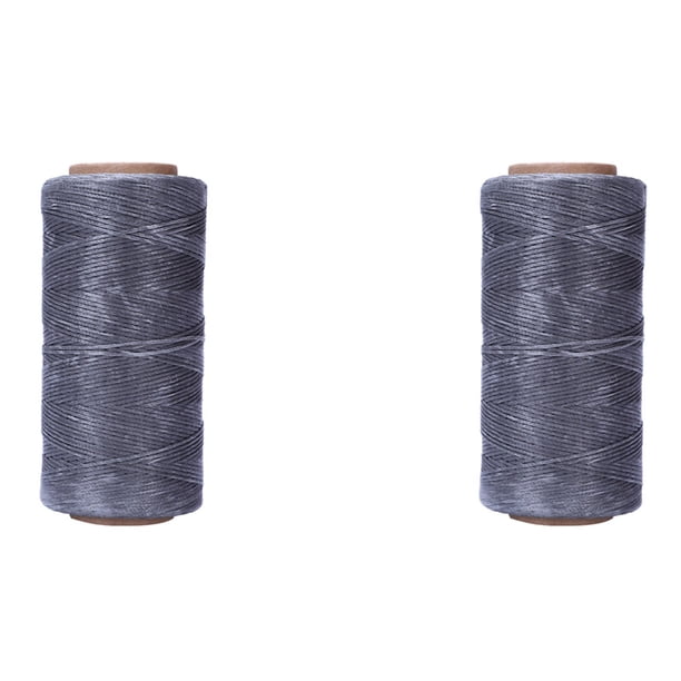 2piezas 260M 150D 1MM Costura de Hilo de Aguja de Mano CordÓN Craft DIY Color: Gris