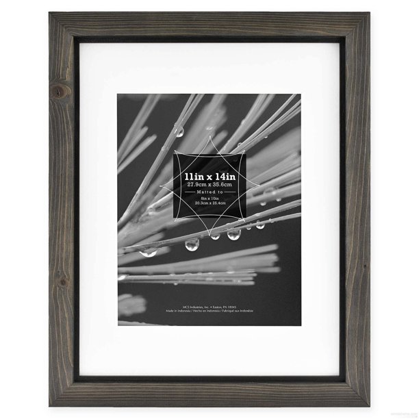 TIMBER Distressed Gray Black Wood 4x6 Frame by MCS