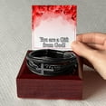 thumbnail image 6 of You Are a Gift From God Men's Stainless Steel & Vegan Leather Cross Bracelet - Vegan Leather with Stainless Steel, 6 of 14