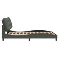thumbnail image 5 of vidaXL Bed Frame with LED Lights Dark Grey 152x203 cm Fabric, 5 of 5