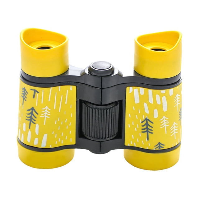 tamizeot 4X Jumelles pour Enfants Camping Randonnée Observation de la Faune Zoomable Télescope Réglable Outil d'Observation des Oiseaux Extérieur Jaune 1Ensemble