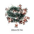 thumbnail image 3 of ToyKingdee Tinsel Christmas Garland, LED Hanging Garland Streamers, Lighted Metallic Twist Tree Decoration with Santa Claus Snowman Design for Xmas Tree Indoor Outdoor Decor, 3 of 6