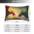 thumbnail image 2 of Salouo Castle Red Green Sky Dragon Pattern Pillow Cases,1PC Pillow Covers with Envelope Closure Decorative Pillow Case for Bed Couch,Pillows Not Included-20"x30", 2 of 6