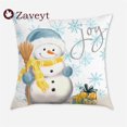 thumbnail image 1 of Funda de almohada de celosía verde de 16/18/20/24 pulgadas, cubierta decorativa de Navidad, alce, muñeco de nieve, árbol de Papá Noel, funda de cojín para sofá, 1 of 4