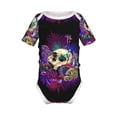 thumbnail image 2 of Balery Mushrooms and Skull Pattern Baby Climbing Clothes Infant Bodysuit Cute Infant Bodysuit Baby Romper-12 Months, 2 of 7