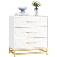 thumbnail image 1 of Ourlova Commode en Bois pour Chambre Commode Commode à Tiroirs avec 3 Tiroirs Table de Nuit en Bois pour Rangement et Organisation Blanc, 1 of 8