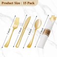 thumbnail image 2 of Pre Rolled Napkins with Silver Cutlery Set for Party,Gold, 2 of 5