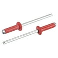 thumbnail image 1 of Unique Bargains 3,2 Mm x 11 Mm en Aluminium Tête Ronde Plate Rivets Aveugles, Rouge 400 Pack, 1 of 5