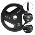 thumbnail image 2 of Disco Olímpico Atom Uretano 45 lb (20 kg) | Profesional negro, 2 of 7