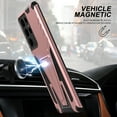 thumbnail image 5 of Dteck Case for Samsung Galaxy S22 Ultra with Stand, Hybrid Dual Layer Heavy Duty Military Grade Armor Defender Sleek Touch Protective Phone Cover Work with Magnetic Car Holder,Rosegold, 5 of 7