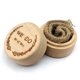 thumbnail image 1 of Caja de madera rústica para anillos de boda, grabada, redonda, para guardar anillos de compromiso y exhibir en ceremonias de propuesta., 1 of 3