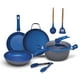 thumbnail image 1 of Bateria de Cocina Flavor Stone Light Master Set 8 Piezas Antiadherente Azul, 1 of 6