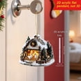 thumbnail image 3 of xihome Llavero navideño acrlico 2D con forma de cabaña, colgante para mochila, adorno navideño, 3 of 5