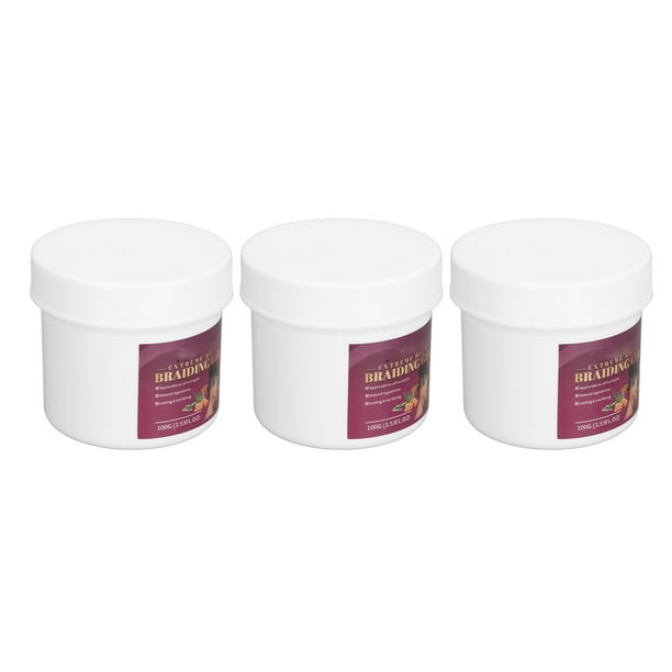 Dreadlock Gel Cera, Gel de Trenzado Nutritivo Profundo Efecto Semi Mate Conveniente Uso 3pcs 100 G para El Estilo Diario o de Fiesta