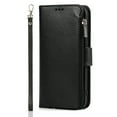 thumbnail image 4 of SaniMore iPhone 14 Pro Max 6.7" 2022 Case with Wrist Strap 2 in 1 Zipper Wallet [Card Slots] Premium PU Leather Skin [Retro Durable] Shockproof Anti-scratch Kickstand Business Cover, Black, 4 of 8