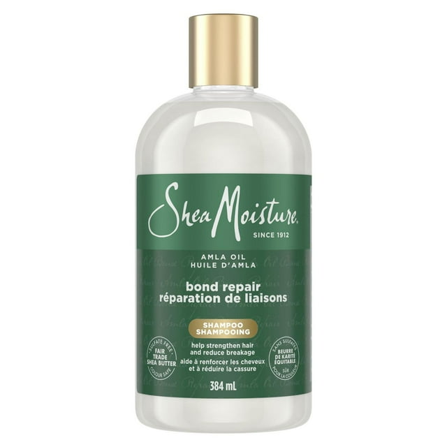 Shampoo Réparateur de Liens pour Renforcer les Cheveux, SheaMoisture Amla Oil, avec l'Infusion Restauratrice HydroPlex, 384 ML