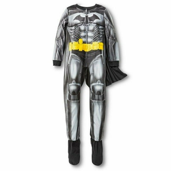 DC Comics Batman Footed Sleeper Blanket Pajama With Cape Boy Size XS 4/5