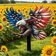 thumbnail image 7 of Leutsin Metal Rooster Decor, Vintage Chicken Outdoor Statue with Stake, Weather Resistant Standing Rooster Sculpture for Garden, Patio, Lawn, Backyard, 4th of July Independence Day Home Decor, 7 of 7