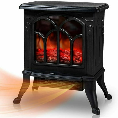 

1500W Electric Heater Stove Fireplace Stove 3D Flame Overheat Safety Freestand