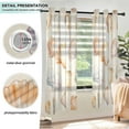 thumbnail image 3 of Yayeee Window Curtains Set of 2 for Living Room Light Filtering 63"x52", Beige Seashell, 3 of 7