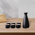 thumbnail image 1 of Juego de Sake japonés Hugo bote de cerámica y tazas de Sake de regalo 150ml 25ml negro, 1 of 10