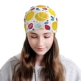 thumbnail image 2 of Naloa Strawberry Lemon Soft Beanie Hat, Knit Beanie Daily Beanie in Fine Knit for Women Men Winter Travel, Outdoor, 2 of 7
