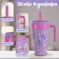 thumbnail image 3 of Magma Life Termo Acero Inoxidable para Niños Mini Flip 532 ml (18 oz), Doble Pared, Tapa Antiderrames con Popote, Mantiene Frío y Caliente, 3 of 7