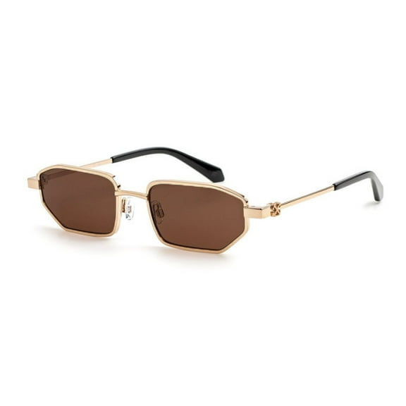 Off-White Men's Oeri14j Loa Ultra-Thin Gold-Tone Rectangular Frame Sunglasses Gold