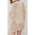 thumbnail image 3 of Hollow-Out Women Knit Kimono Caridgan Open Front Loose Sweater Coat, 3 of 4