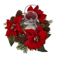 thumbnail image 6 of Nearly Natural Home Decor Poinsettia Pine & Pine Cone Candelabrum, 6 of 6