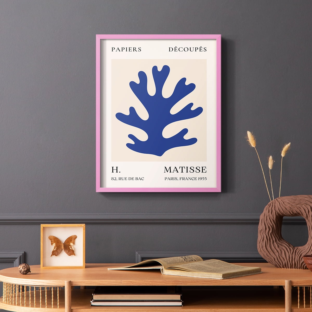 Matisse CLVII Framed Print in Pink Solid Wood 11 x 14 Framed Print