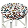 thumbnail image 3 of Lsque Cute Butterfly Round Bar chair cushion covers Velvet Fabric Premium Comfort Protects from Scratches and Stains for 14-17 Inch Chair- 12 inch, 3 of 7