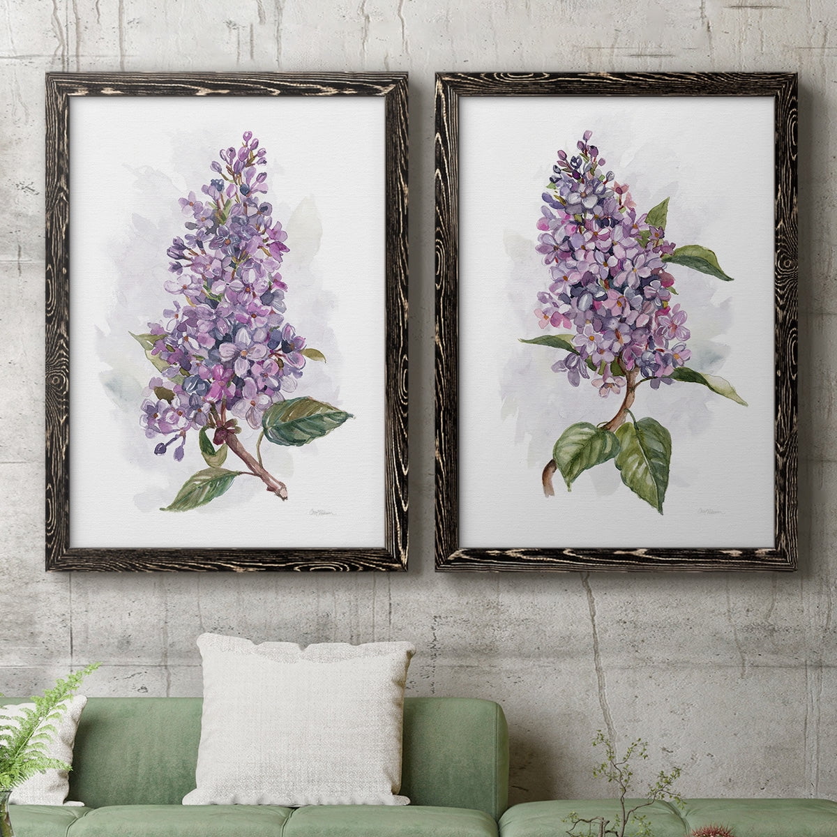 Awash in Lilac I - Premium Framed Canvas 2 Piece Set - Ready to Hang