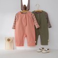 thumbnail image 4 of Pelele sin mangas para bebé de 0 a 3 años, mono infantil de Color sólido, monos para niño pequeño, ropa de primavera para niños y niñas, camiseta a rayas opcional, 4 of 6