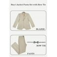 thumbnail image 3 of Lycody Boys' Suits 3-Piece Formal Slim Fit Suit Set for Boys Wedding Ring Bearer Outfit with Blazer and Pants, 3 of 5