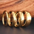 thumbnail image 3 of Matching Tungsten Rings Polished Gold-plated Tungsten Carbide Rings Minimalist, 3 of 4