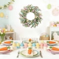 thumbnail image 2 of 20in Easter Berry Wreath, Spring Themed Door Hanging with Red Berries and Greenery, Farmhouse Garland with Pastel Egg Decorations, 2 of 5
